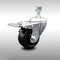 Service Caster 3.5 Inch SS Soft Rubber 1/2 Inch Threaded Stem Caster with Total Lock Brake SCC SCC-SSTSTTL20S3514-SRS-121315 - alternate 1